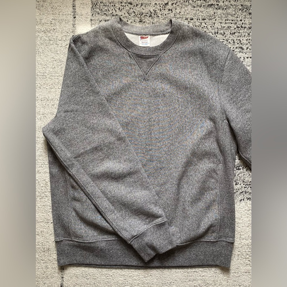 J Crew Heritage 14oz Fleece Sweatshirt Marled Ash Men’s Size Medium (#BJ352)